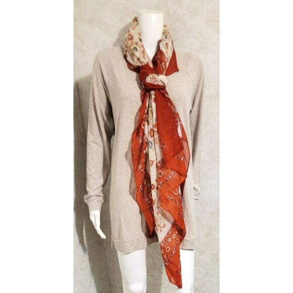 NWT - Beautiful Floral LuLu Wrap Scarf - Picture 1 of 7